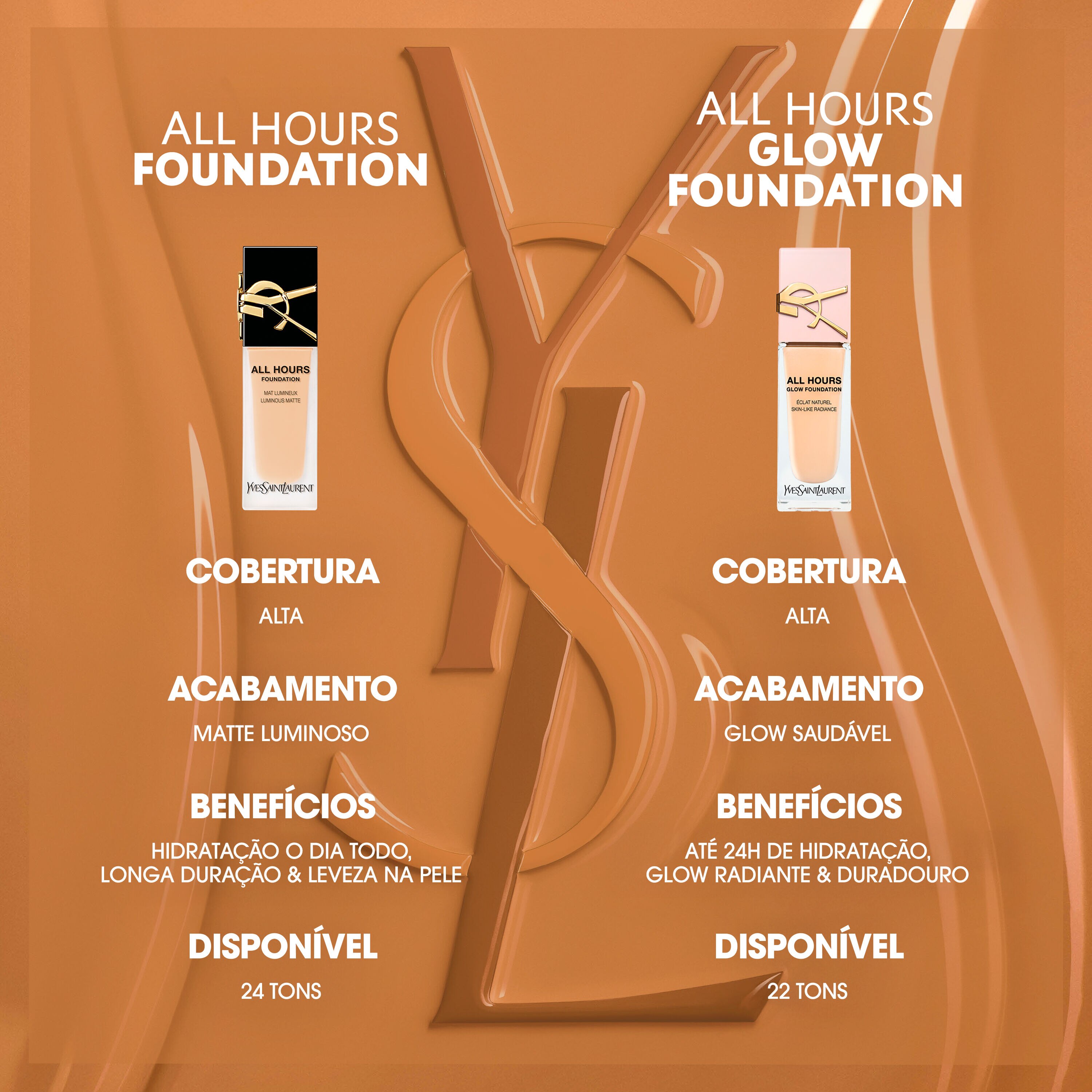 Base Líquida Ysl All Hours Glow Foundation - Sephora
